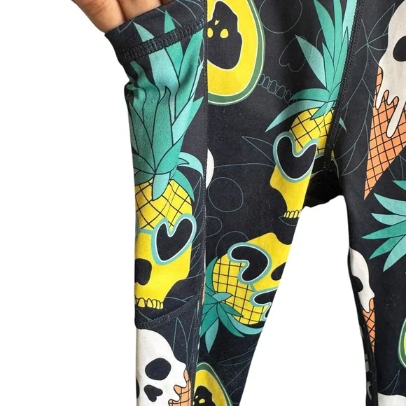 CVG Pineapple, IceCream, Skull Leggings size small - Picture 5 of 8